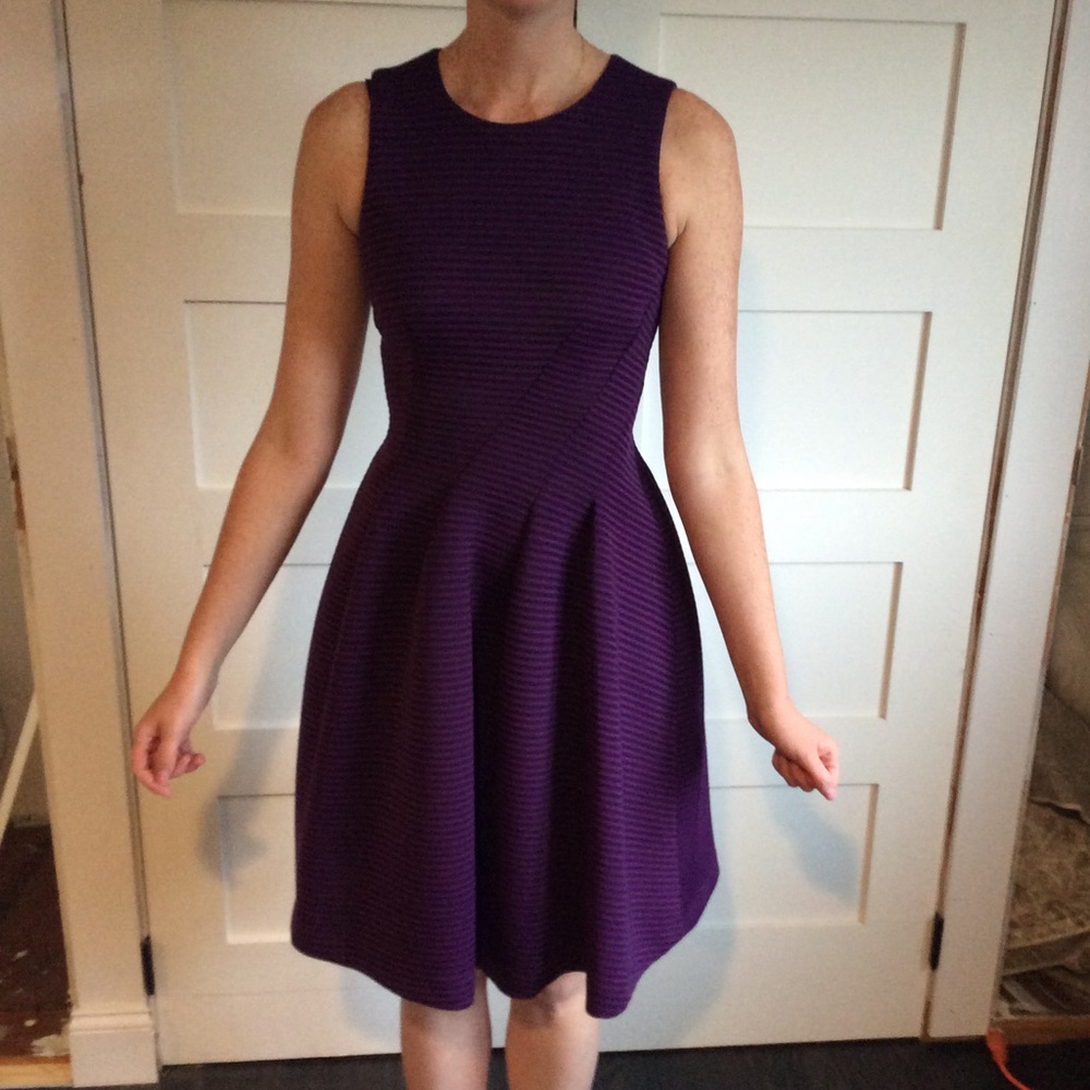 Purple Calvin Klein cocktail dress